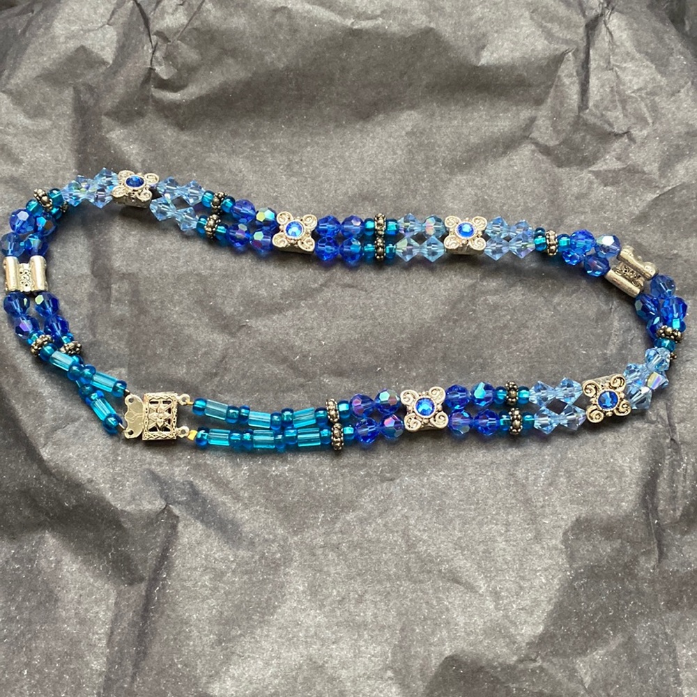 Swarovski crystal necklace/choker hand made